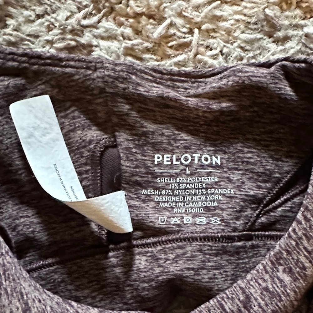 Peloton Heathered Brown Sports Bra and Brown Leggings Set - Picture 6 of 8